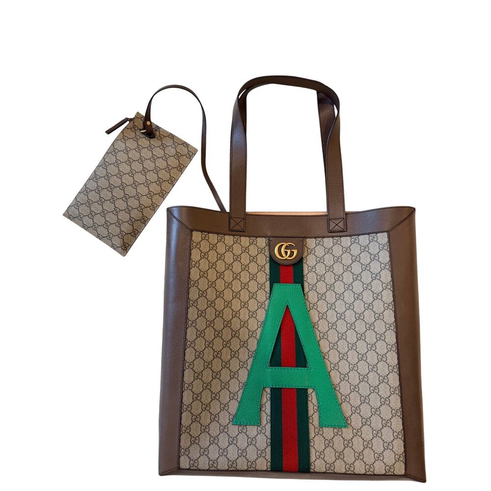 NWT - Gucci DIY "A" Monogram Ophidia GG Supreme Tote